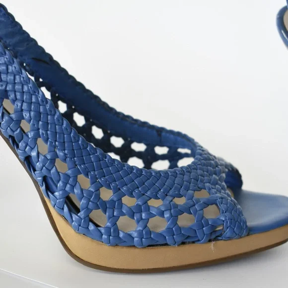 Nine West Blue Leather High Heel Shoes - Picture 6 of 7